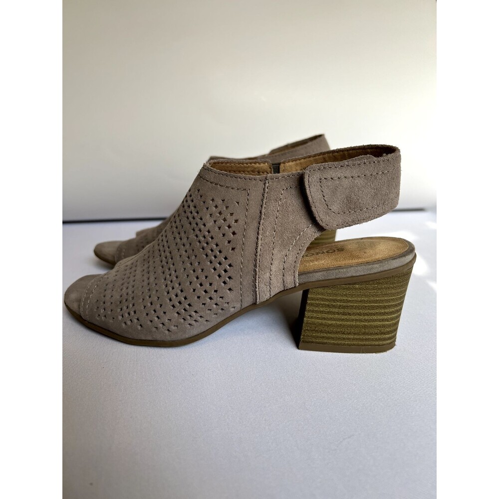 Sonoma Goods Vitalize Ortholite Open Toe Sandals Gray Ladies 9M Boho - Picture 1 of 7